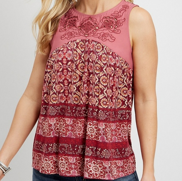 Maurices Tops - Maurices Printed Tank Blouse Sz. L